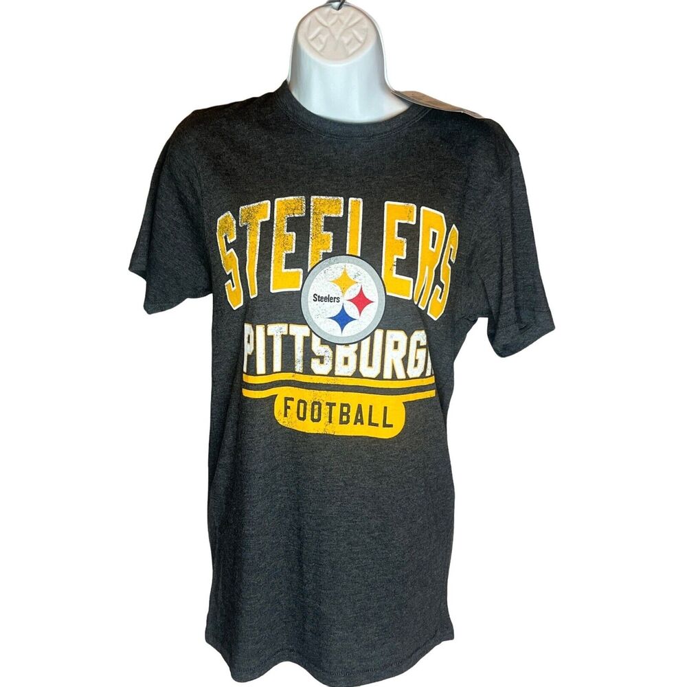 NWT Womens Pittsburg Steelers NFL Football Tee Small Jimmy Fallon Hands High